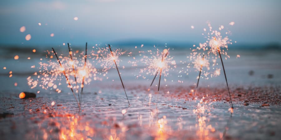 Strand Wunderkerzen
